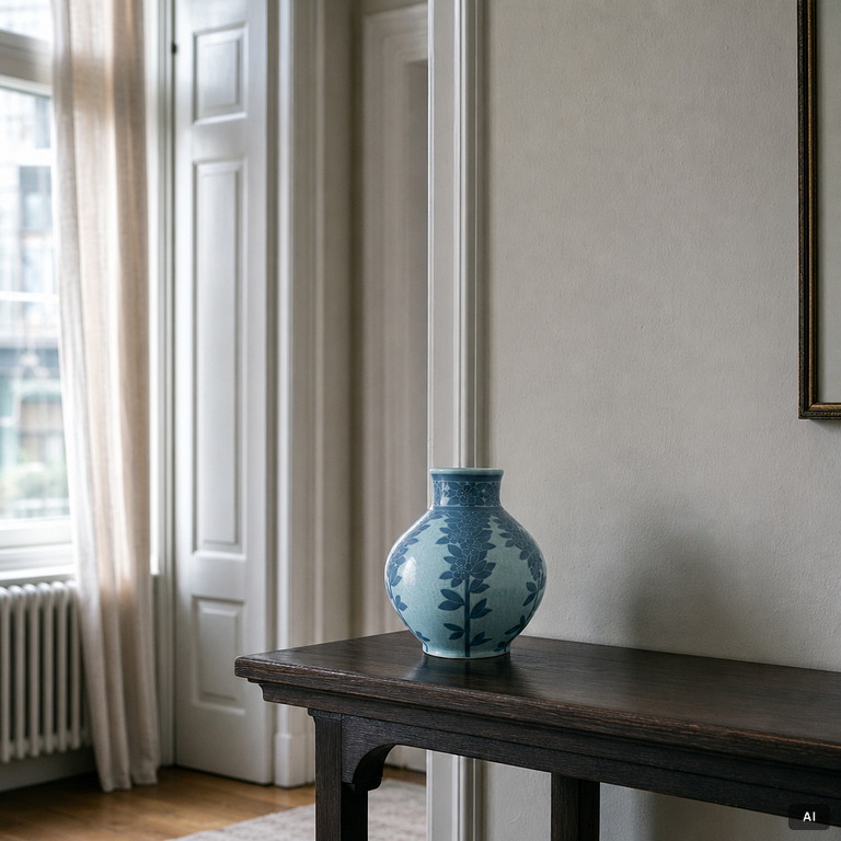 Josef Ekberg, A Swedish  'Sgrafitto' Jugend vase, Gustafsberg, 1911.