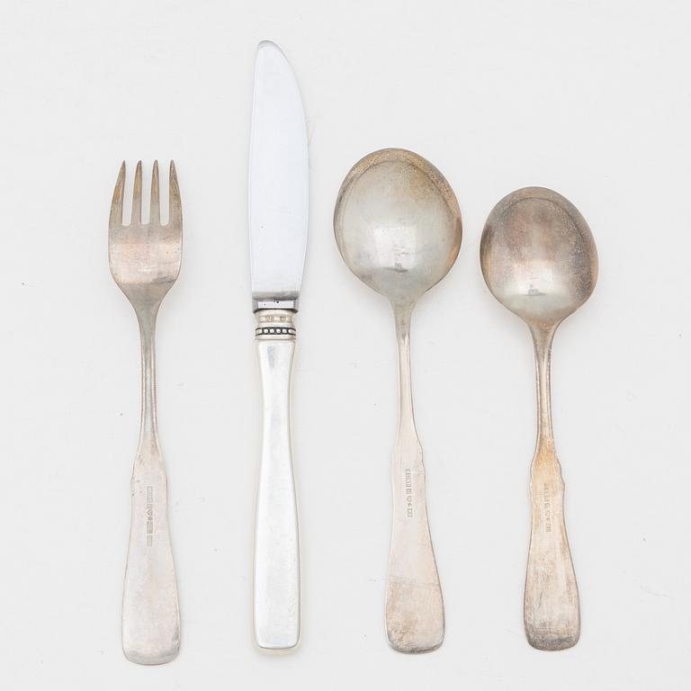 A 34-piece silver flatware set, 'Uppsala', MGAB, Lidköping, Sweden, 1968-1980.