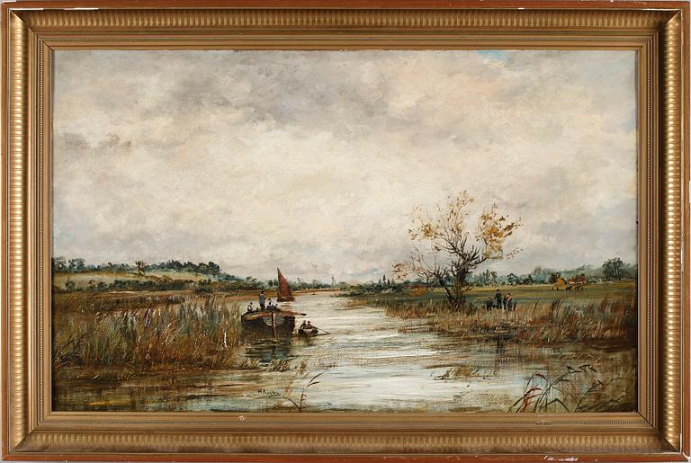 ADOLPHE RAGON, 1847-1924, olja på duk, otydligt signerad.