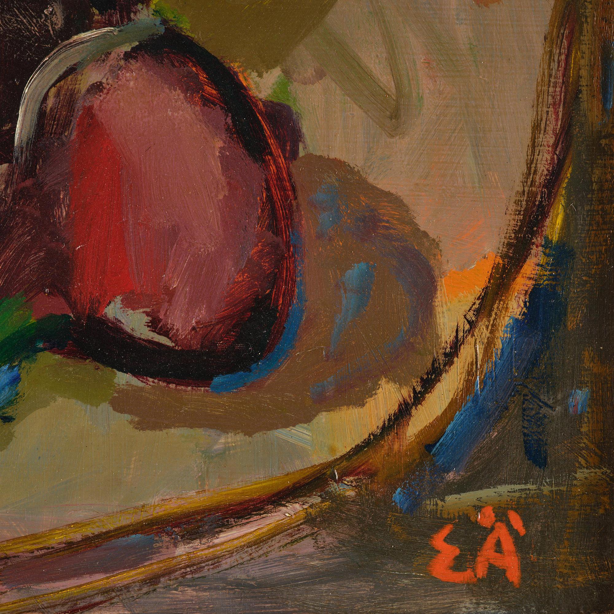 Erling Ärlingsson, "Nature morte" (Terrin, flaskor, lökar, citroner).