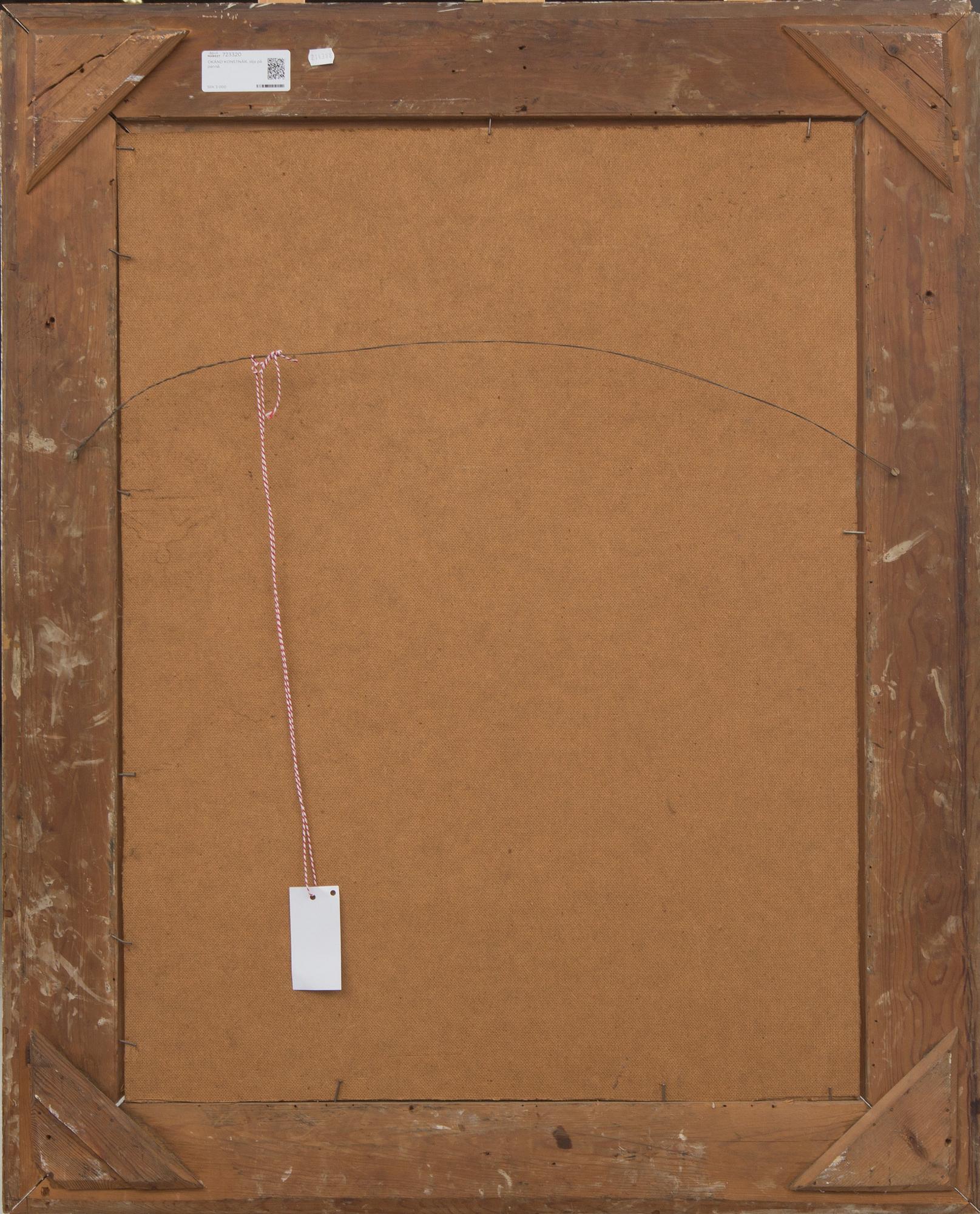 CARL PLAGEMAN, tillskriven, duk uppklistrad på pannå.