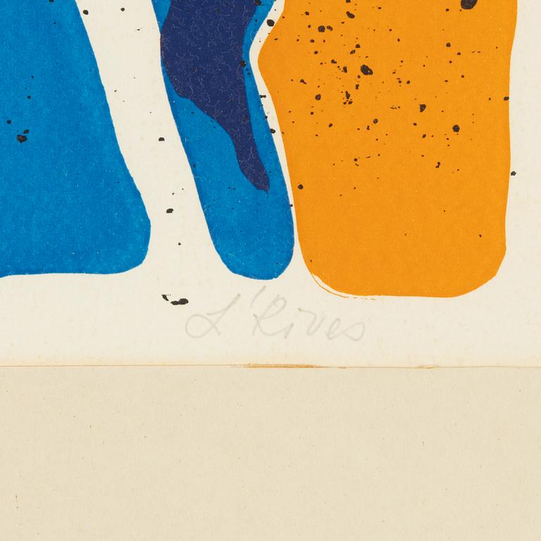 Leida Rives-Elfvén, a colour lithograph, signed and numbered 182/200.