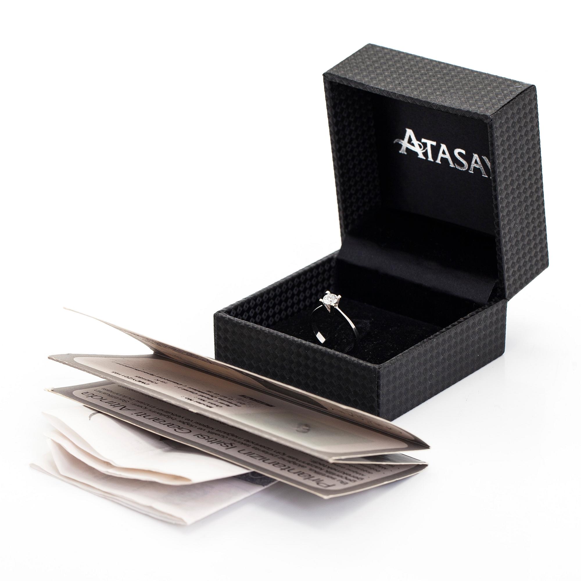 Ring, briljantslipad diamant, 14K vitguld.