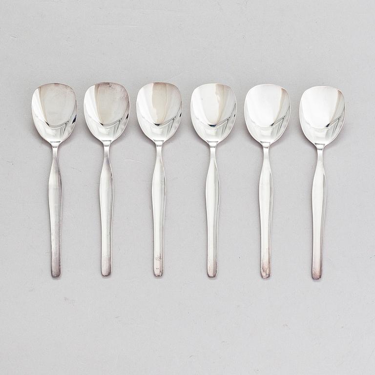 Tapio Wirkkala, A set of 6 silver ice cream spoons "Tapio". Kultakeskus, Hämeenlinna 2007.