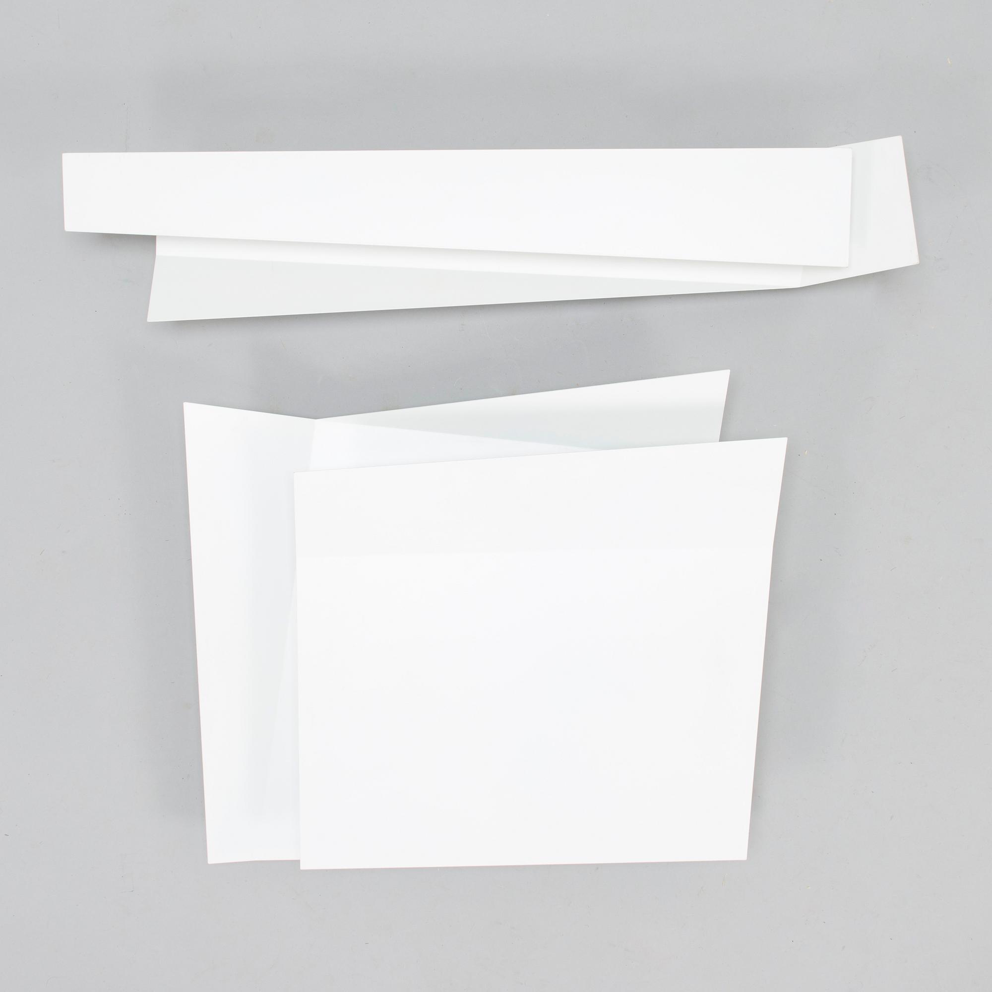 MARCO ZITO, Two wall mounted lights, "Flap 1" and "Flap 3", for Foscarini, Italy. Design year 2009.