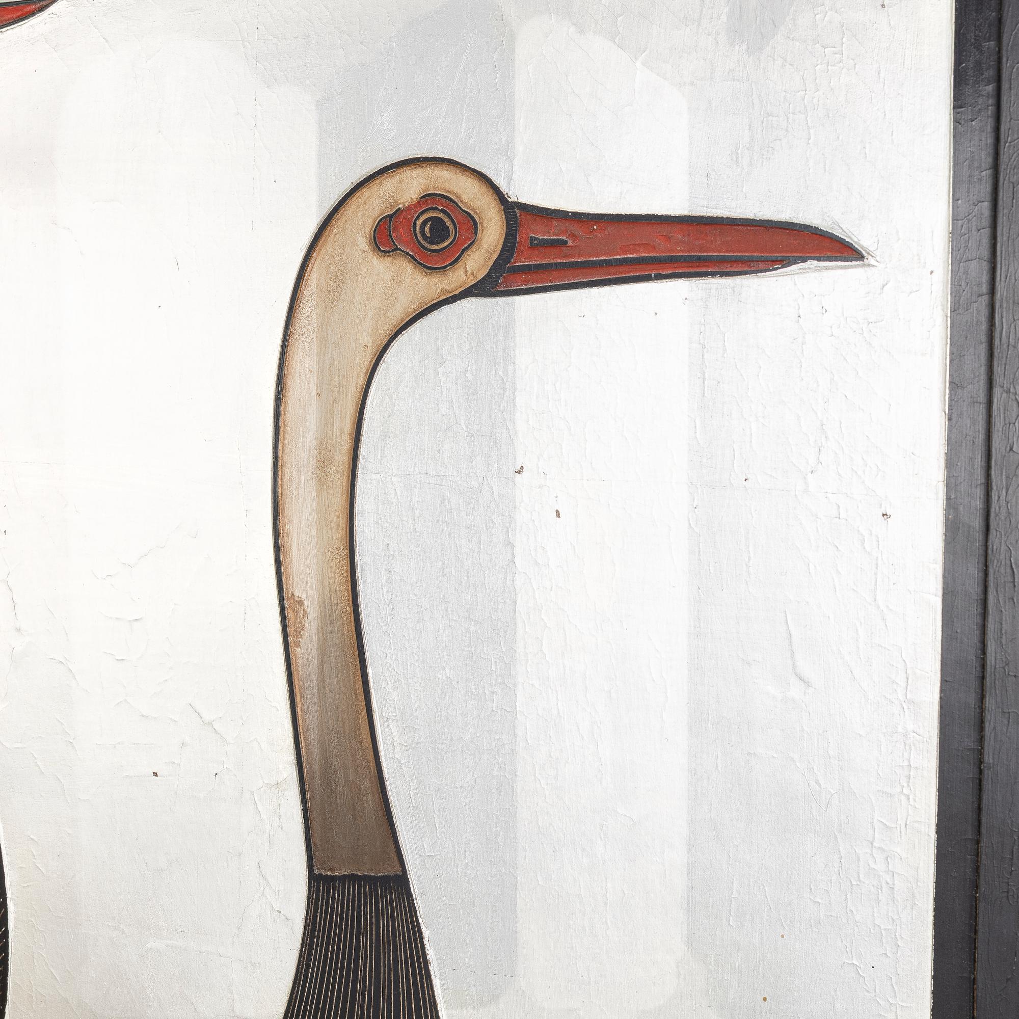 A four-panel folding screen, second half of the 20th Century.