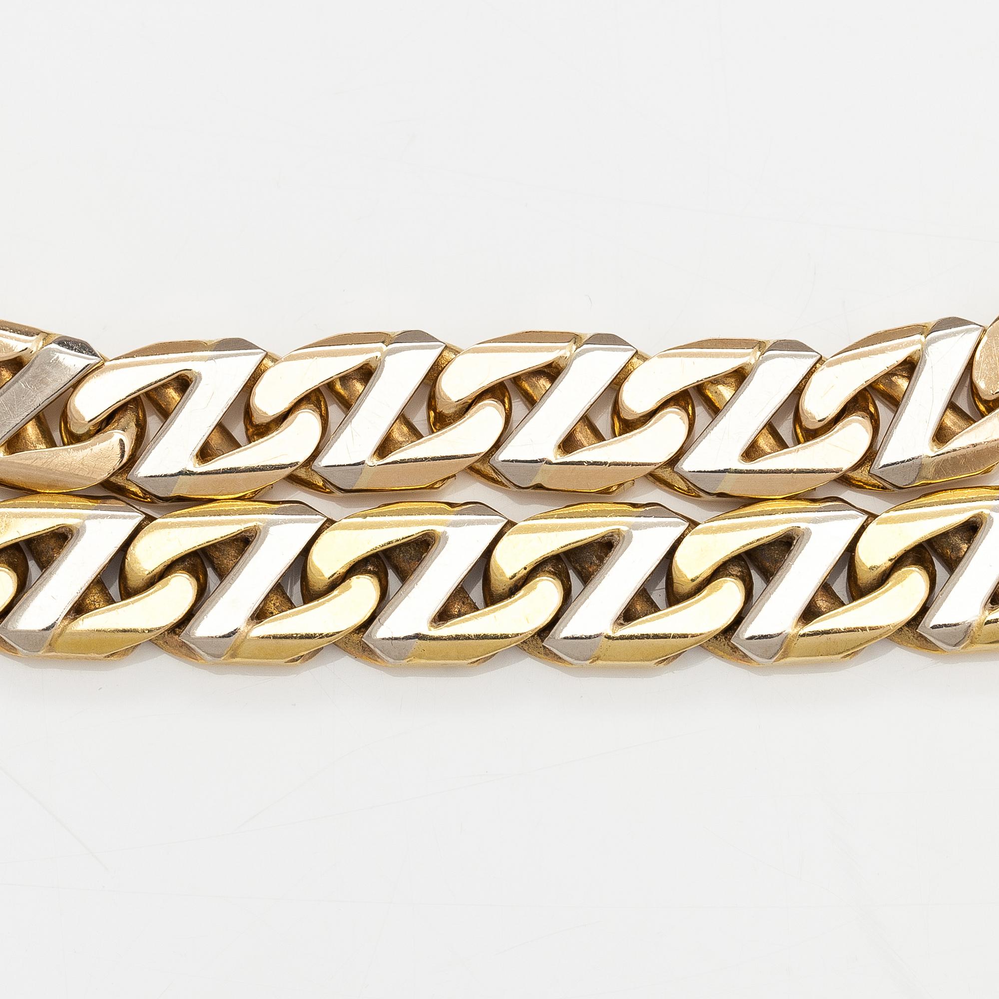 Armband och halsband, 14K guld. Märkt Fa Cadoro.