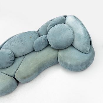 Hans Hopfer, a "Croissant" modular sofa model WK 510, Neue Wiener Werkstätte, 1980s.