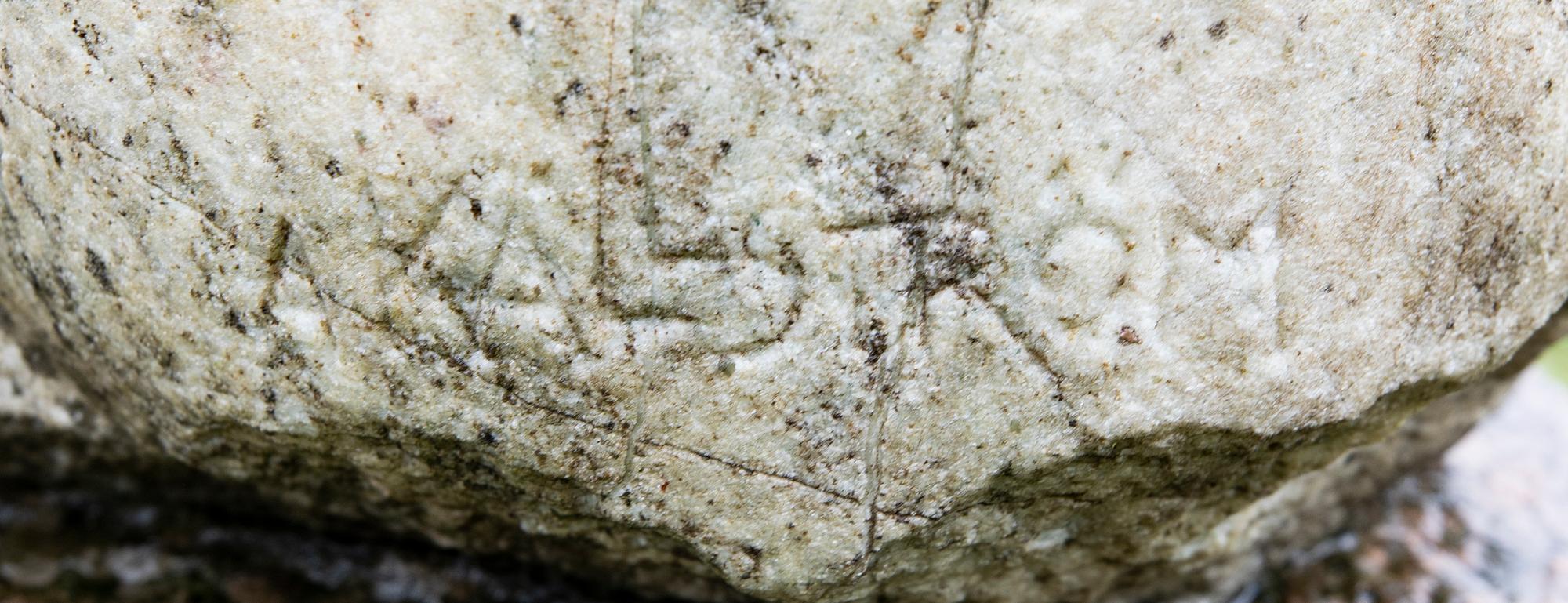 Arvid Källström, a signed stone sculpture.