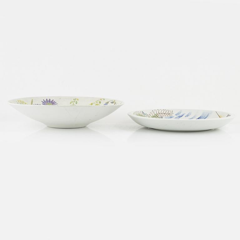 Praktfat, 4 st, Carl-Harry Stålhane, Oskar Dahl och Sylvia Leuchovius, Rörstrand.