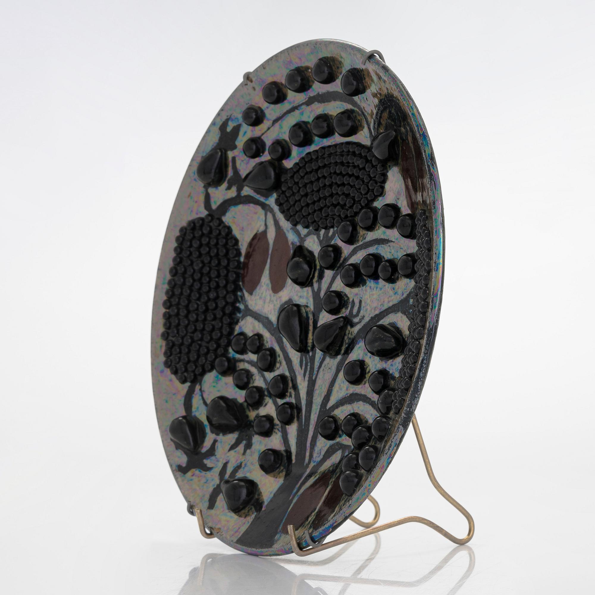 Birger Kaipiainen, koristelautanen, signeerattu Kaipiainen Arabia.