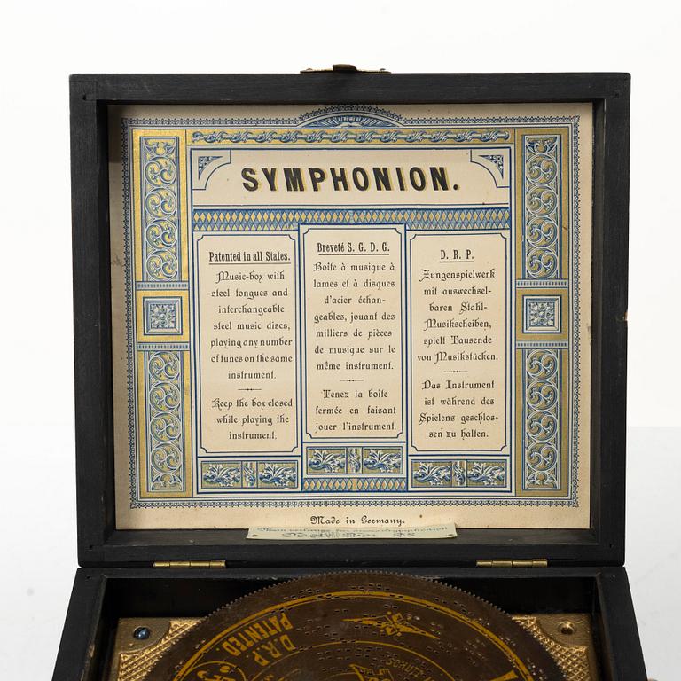 A music box, “Symphonion Simplex”, Germany, second half of the 19th century.