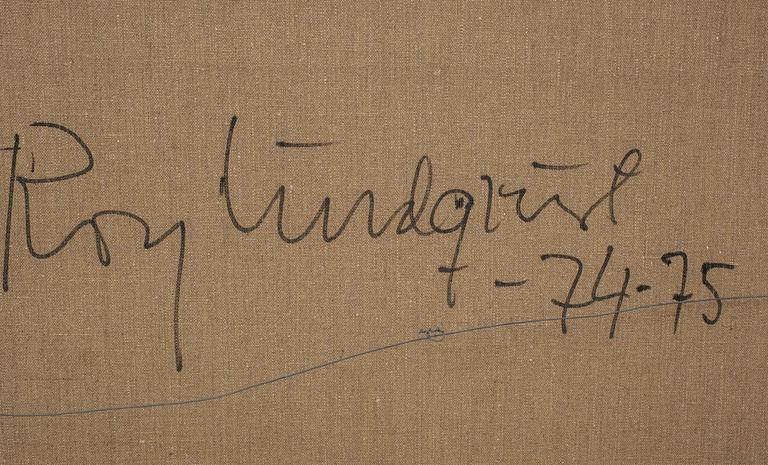 ROY LINDQVIST, oljemålning, signerad och daterad -74-75 a tergo.