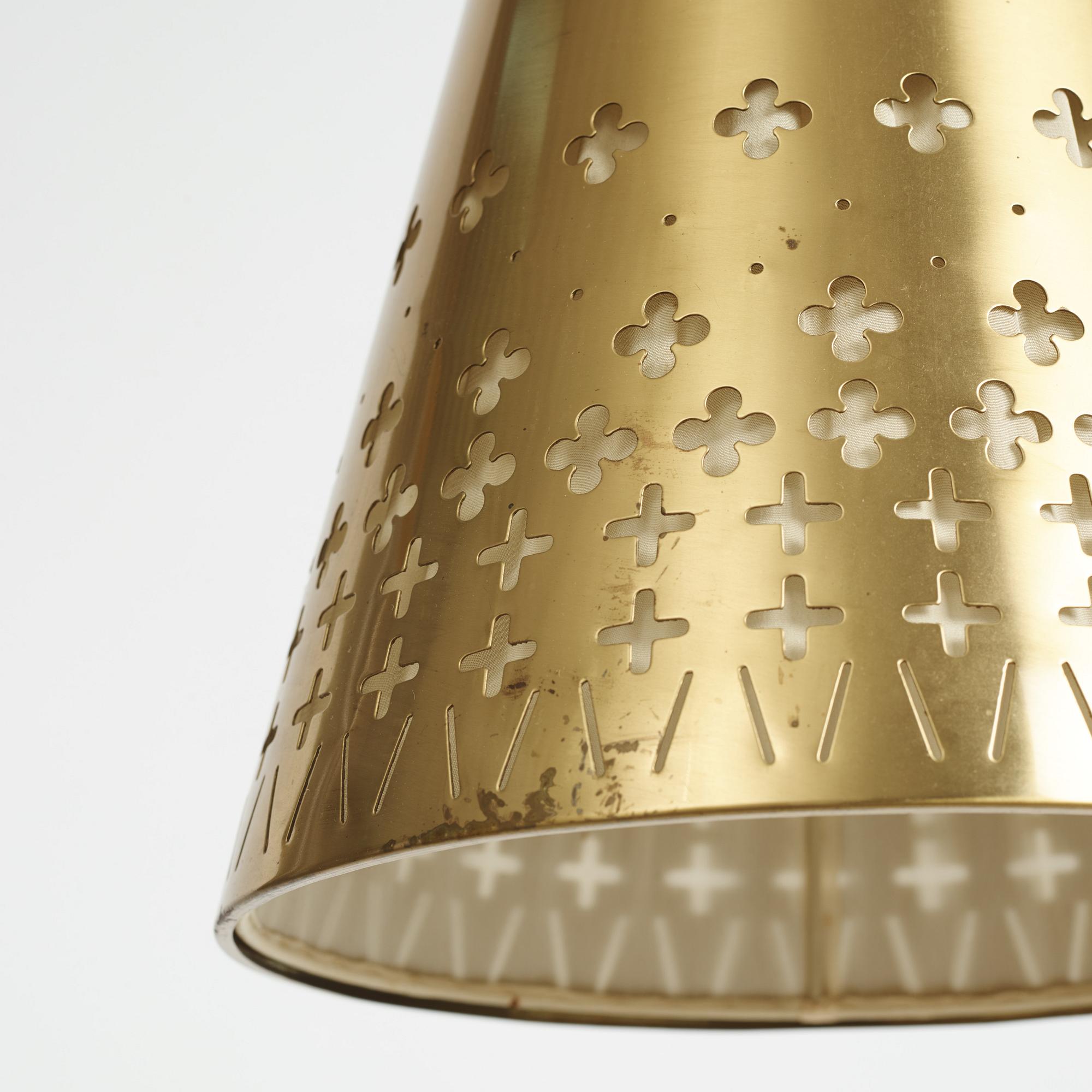 Einar Bäckströms Metallvarufabrik, a model "5416" ceiling lamp, Malmö, Sweden, 1950's.