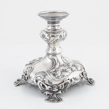 An Austro-Hungarian Art Nouveau Silver Candlestick, Vienna circa 1900.