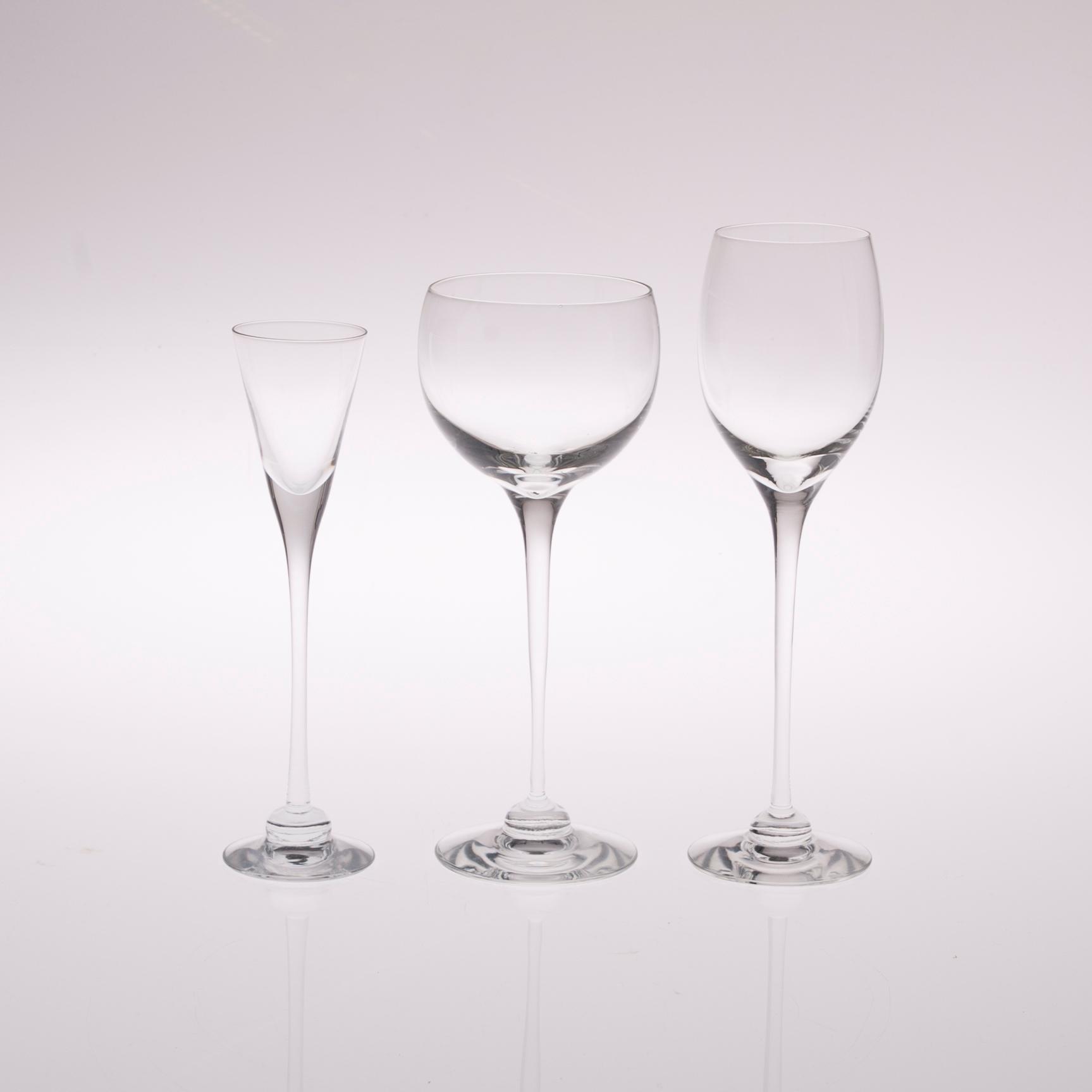 GLASSERVIS, 26 st, "Aurora", Heikki Orvola, Iittala, 1900-talets slut.