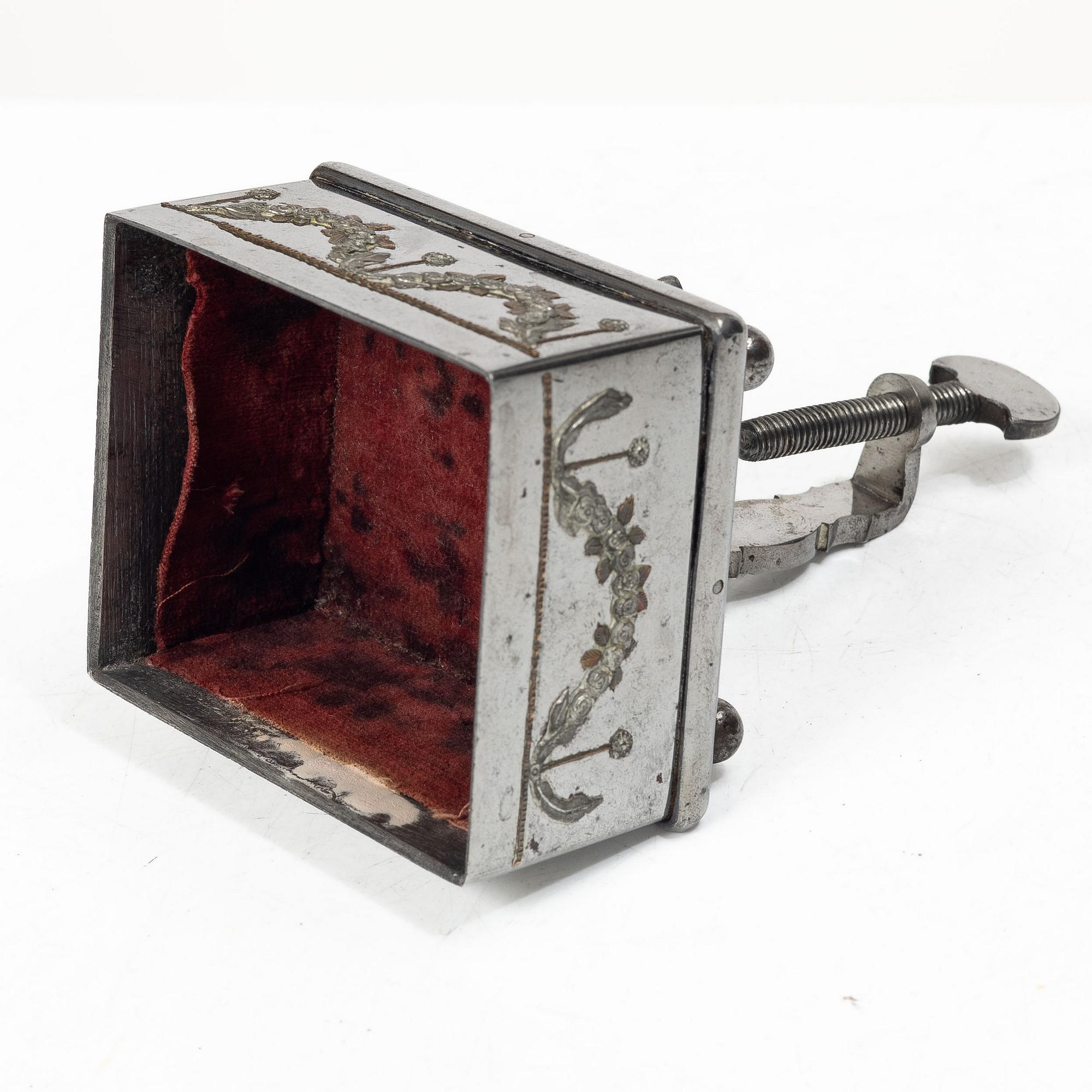 A Tula needle table clamp, Russia, ca 1800.