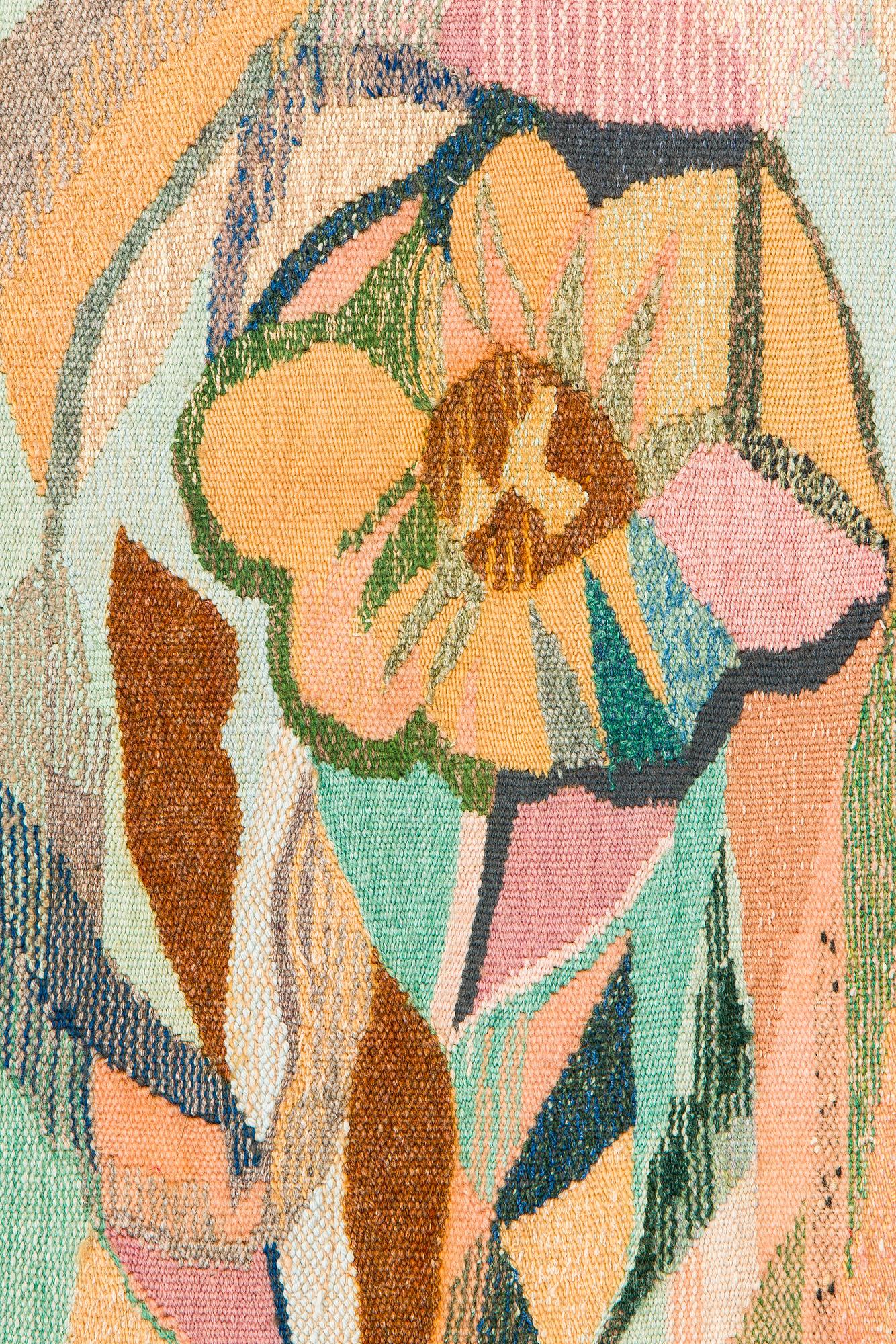 Eva Anttila, a signed tapestry,  EA.