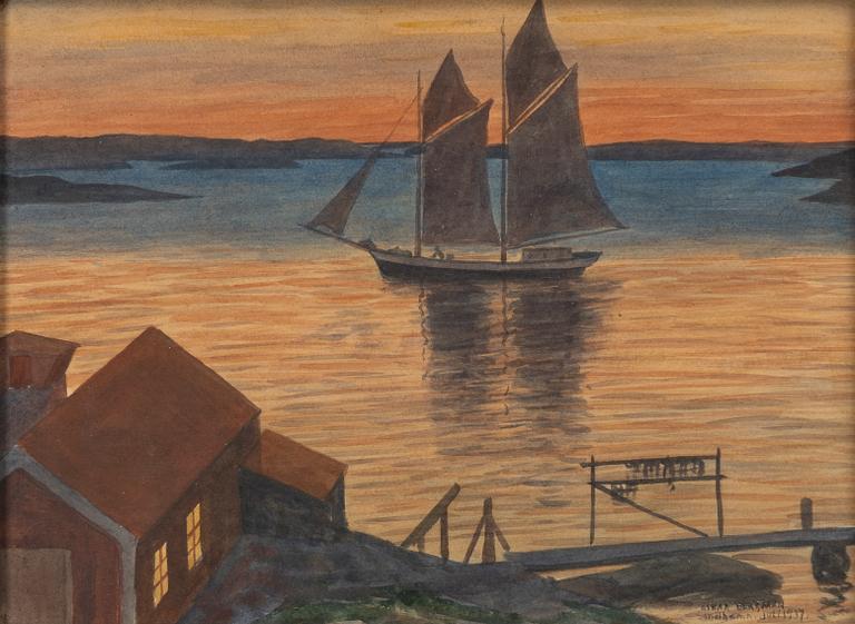 Oskar Bergman, Sommarnatt Sandhamn.