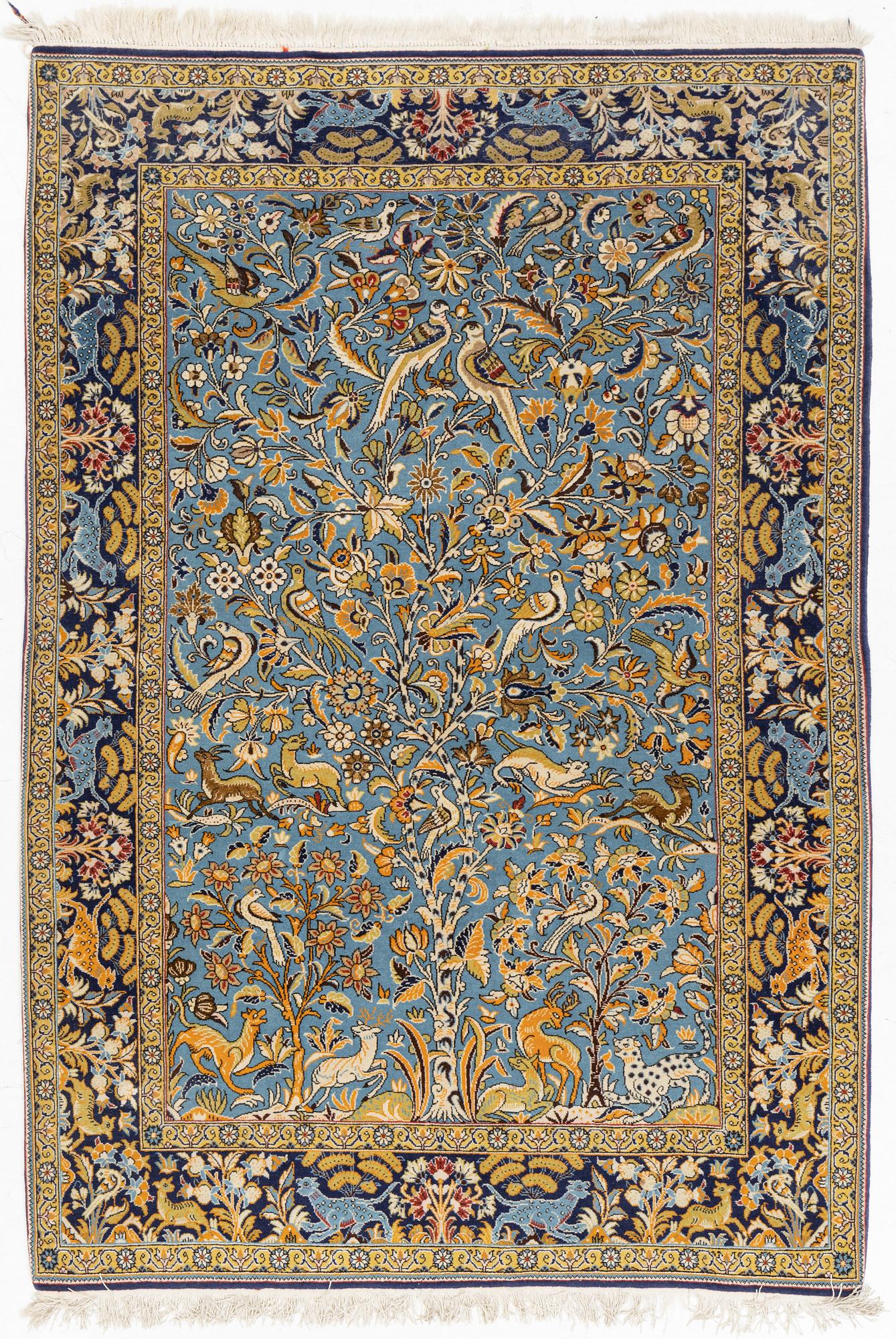 Matta, Ghom, figural, ca 211 x 145 cm.