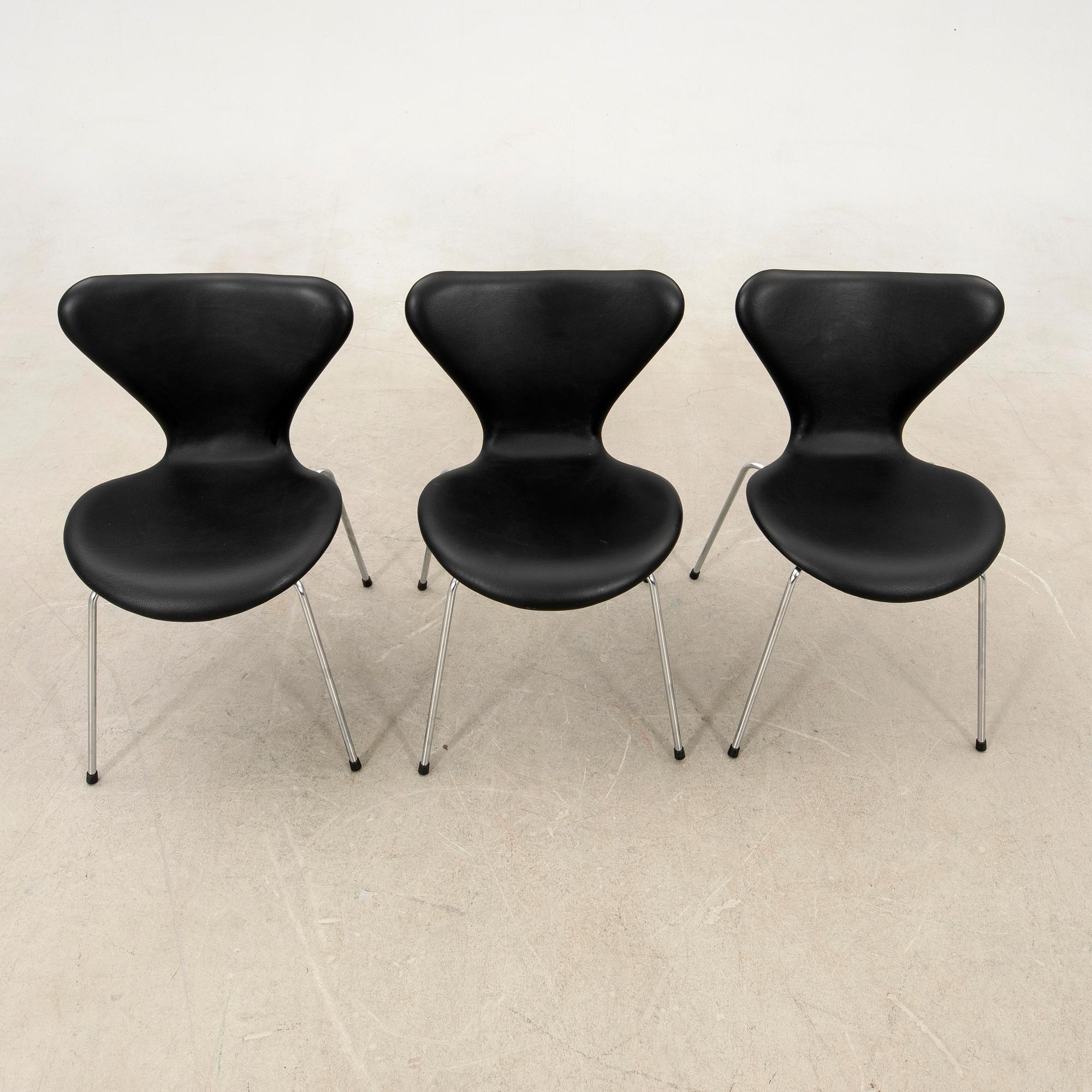 Arne Jacobsen, stolar 6 st för Fritz Hansen Danmark.