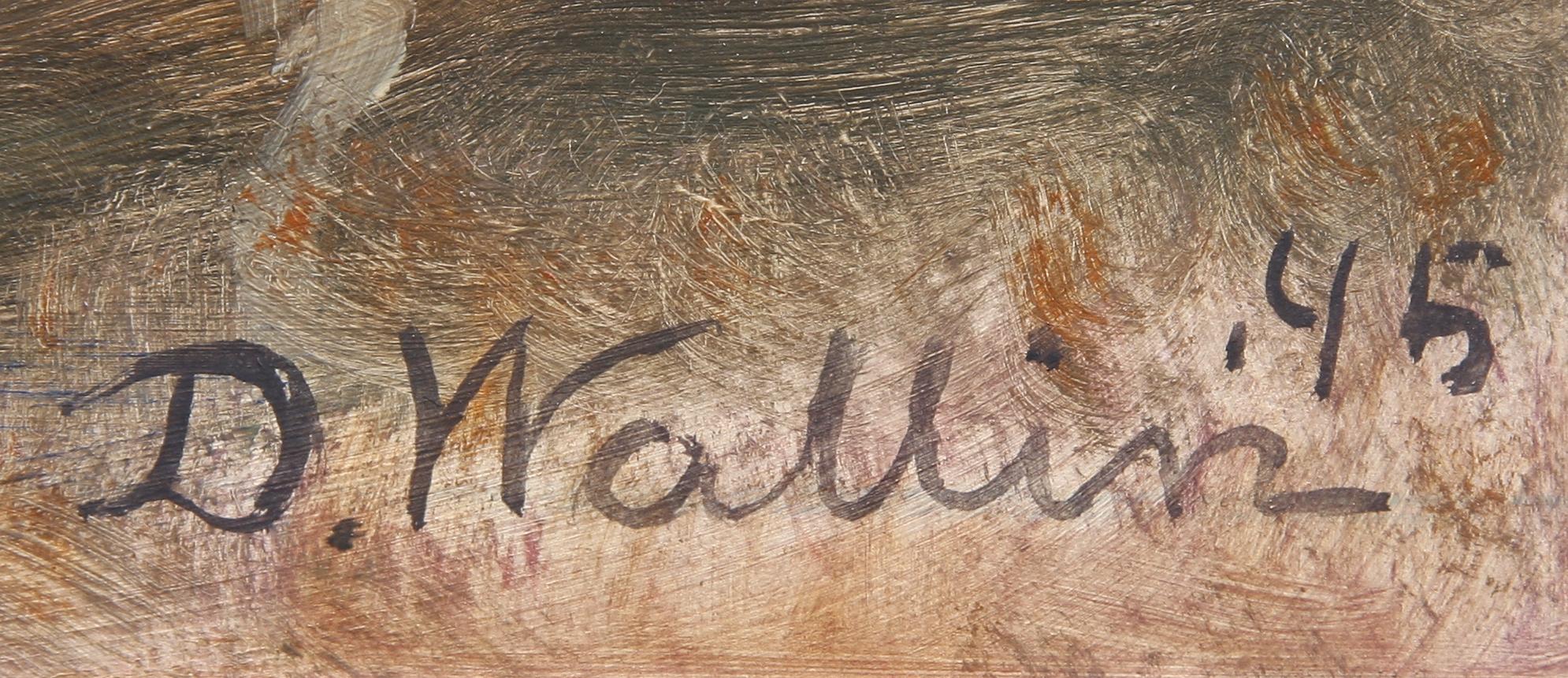 DAVID WALLIN, olja på pannå, sign o dat 1945.