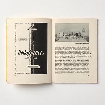 Stockholm Exhibition 1930, catalogue, brochures and souvenirs, six pieces.