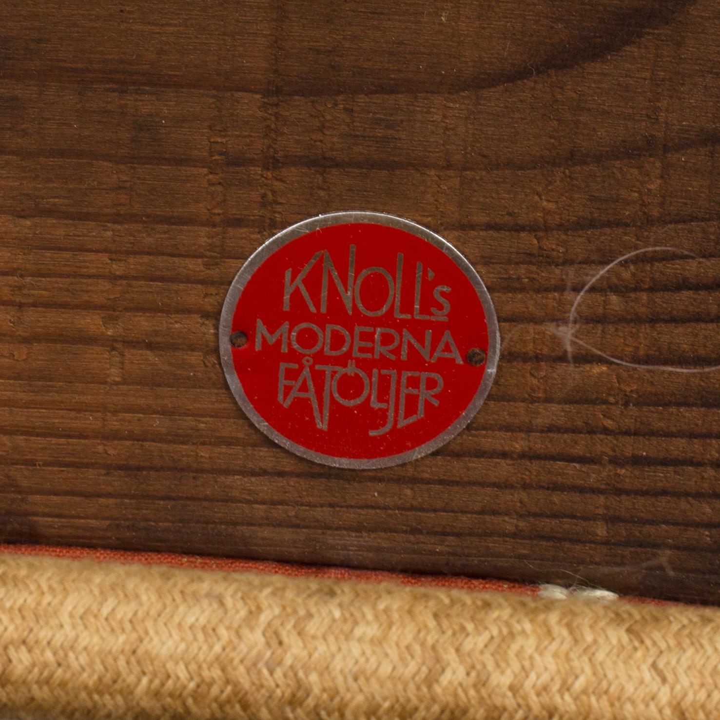 FÅTÖLJER, ett par, märkta Knolls Moderna Fåtöljer, 1940/50-tal.