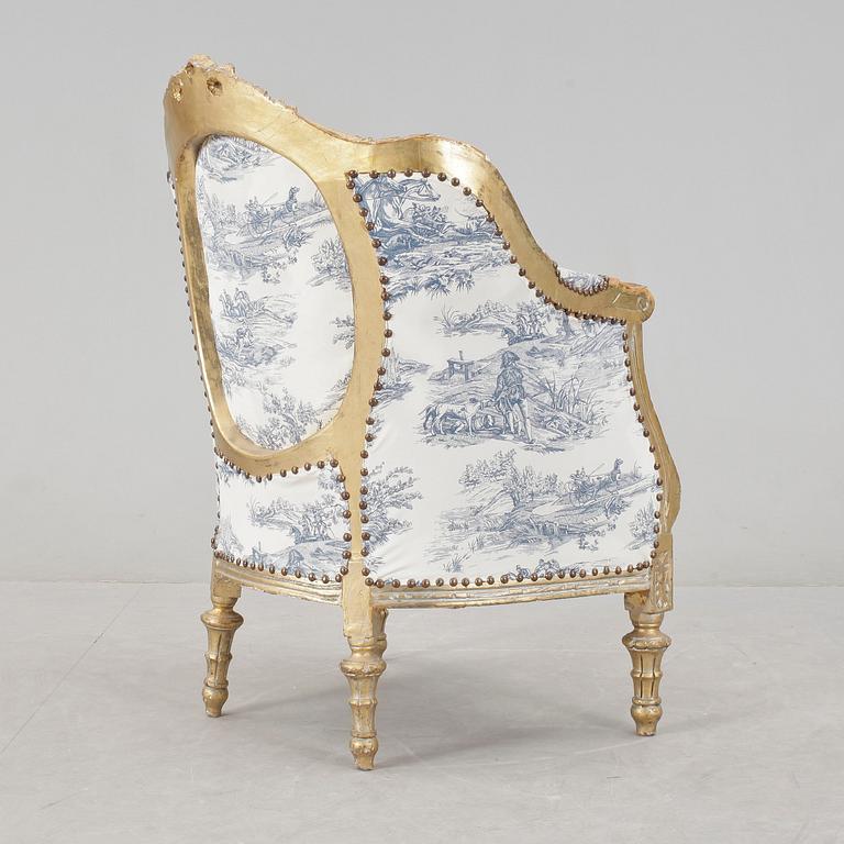 FÅTÖLJ, Louis XVI-stil, 1900-talets andra hälft.