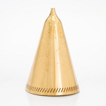 Paavo Tynell, pierced brass shade, for pendant ceiling light model 1943, ab Taito oy, around 1940.