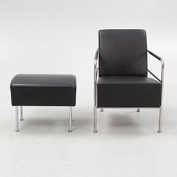 Gunilla Allard, fåtölj med fotpall, "Cinema", Lammhults.