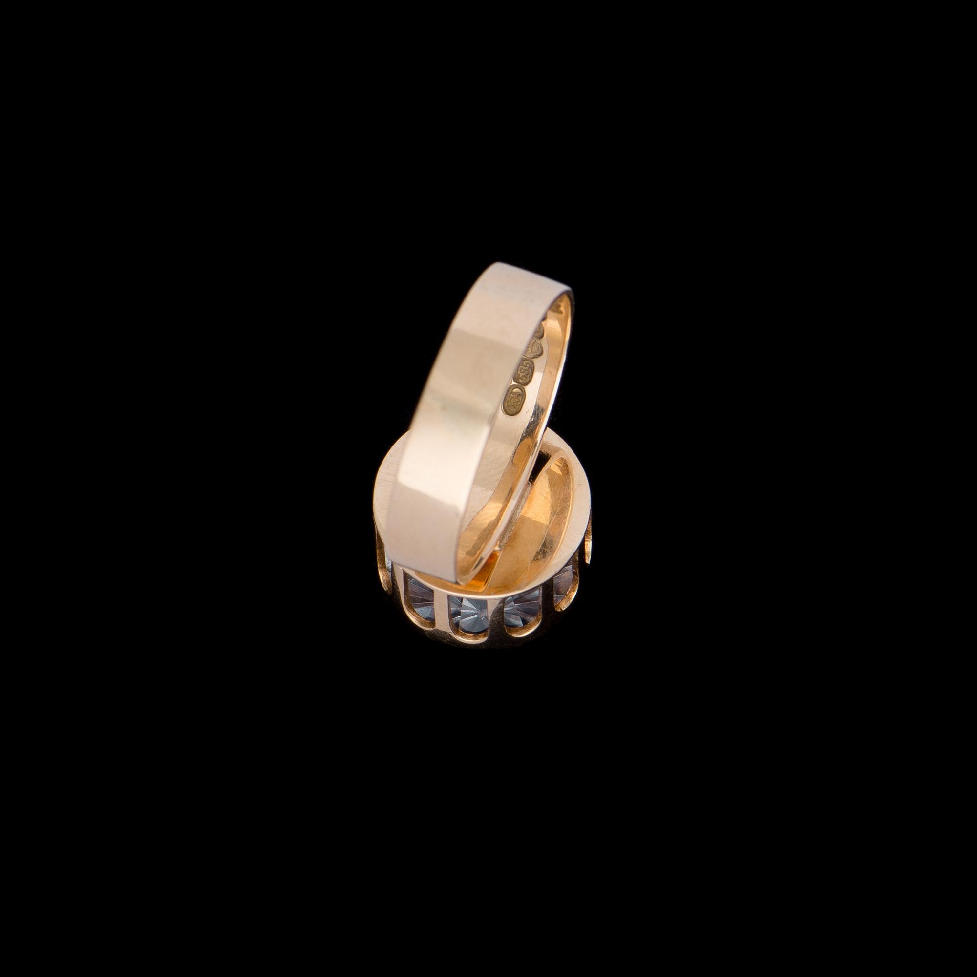 BJÖRN WECKSTRÖM, RING Paviljong, 14K guld, bergskristall, Lapponia (Kruunu Koru) 1965.