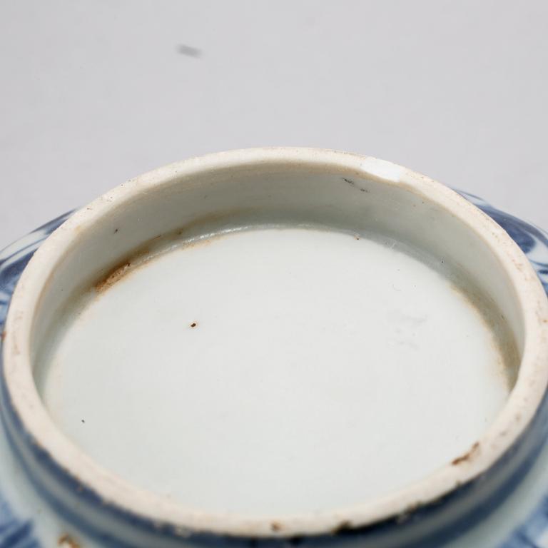 Two blue and white Chinese bowls from Ming Dynasty, 1368-1644.