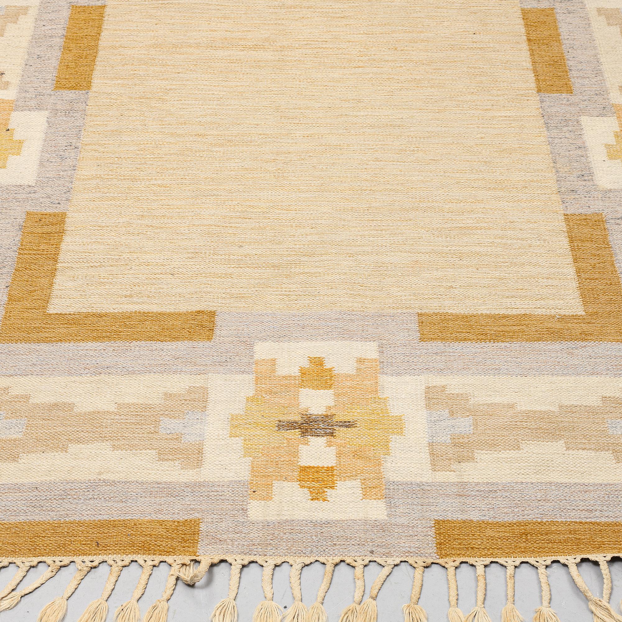 Ingegerd Silow, a carpet, flat weave, ca 240 x 175,5 cm, signed IS.