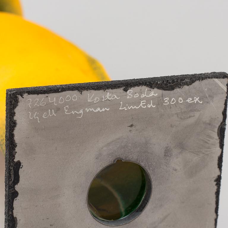 A Kjell Engman glass sculpture. Signed. Kosta Boda Limited edition.