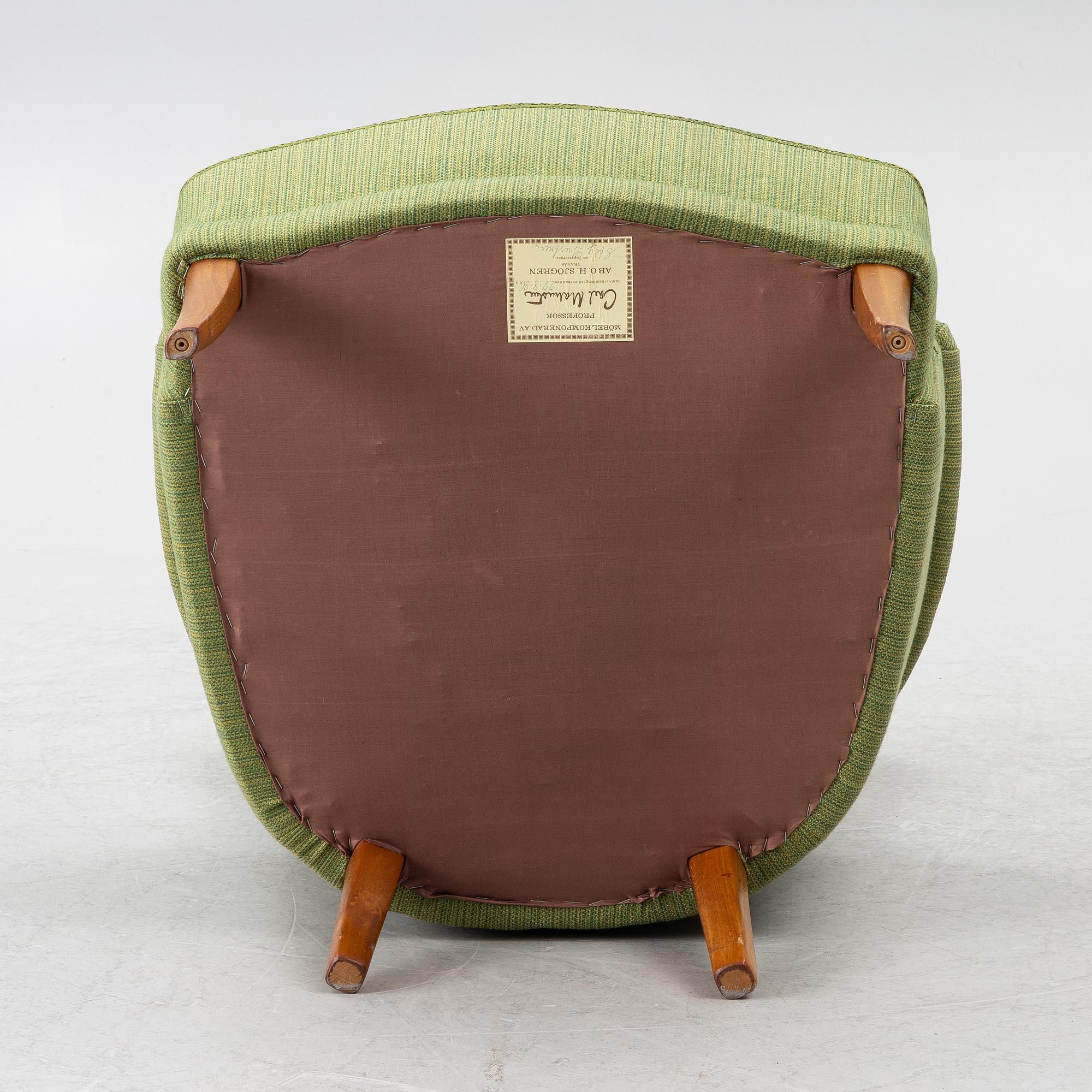 Carl Malmsten, a 'Farmor' armchair, AB O.H. Sjögren, Tranås, 1986.