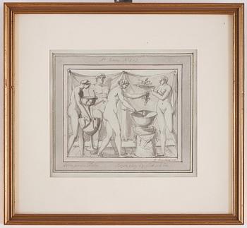 Carl August Ehrensvärd, "Goda gosse, glaset töm". Illustrations for drinking songs, 24.