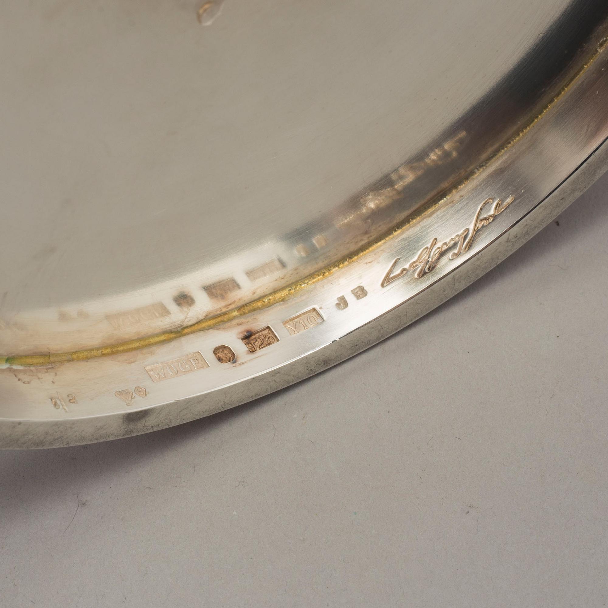 WOLFGANG GESSL, a pair of sterling silver candelsticks, Stockholm, 1997.