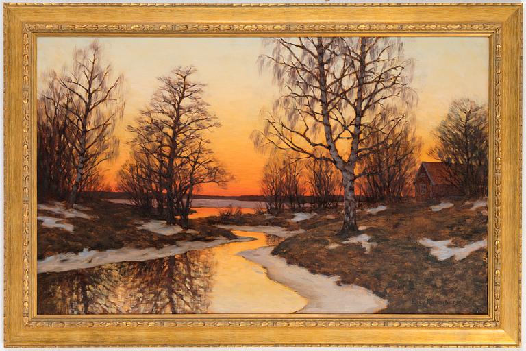 Edvard Rosenberg, olja på duk, signerad.