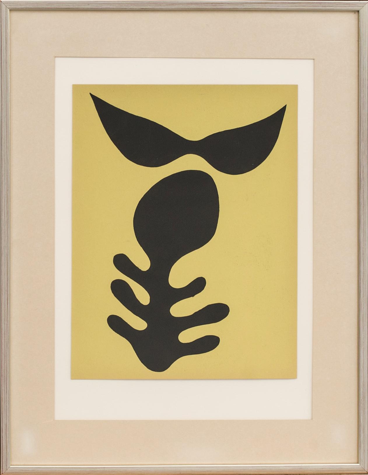 JEAN ARP, grafiskt blad i pochoirteknik, 1957.