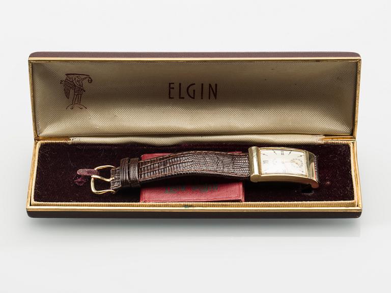 ARMBANDSUR, herr. Lord Elgin, 14K guld.