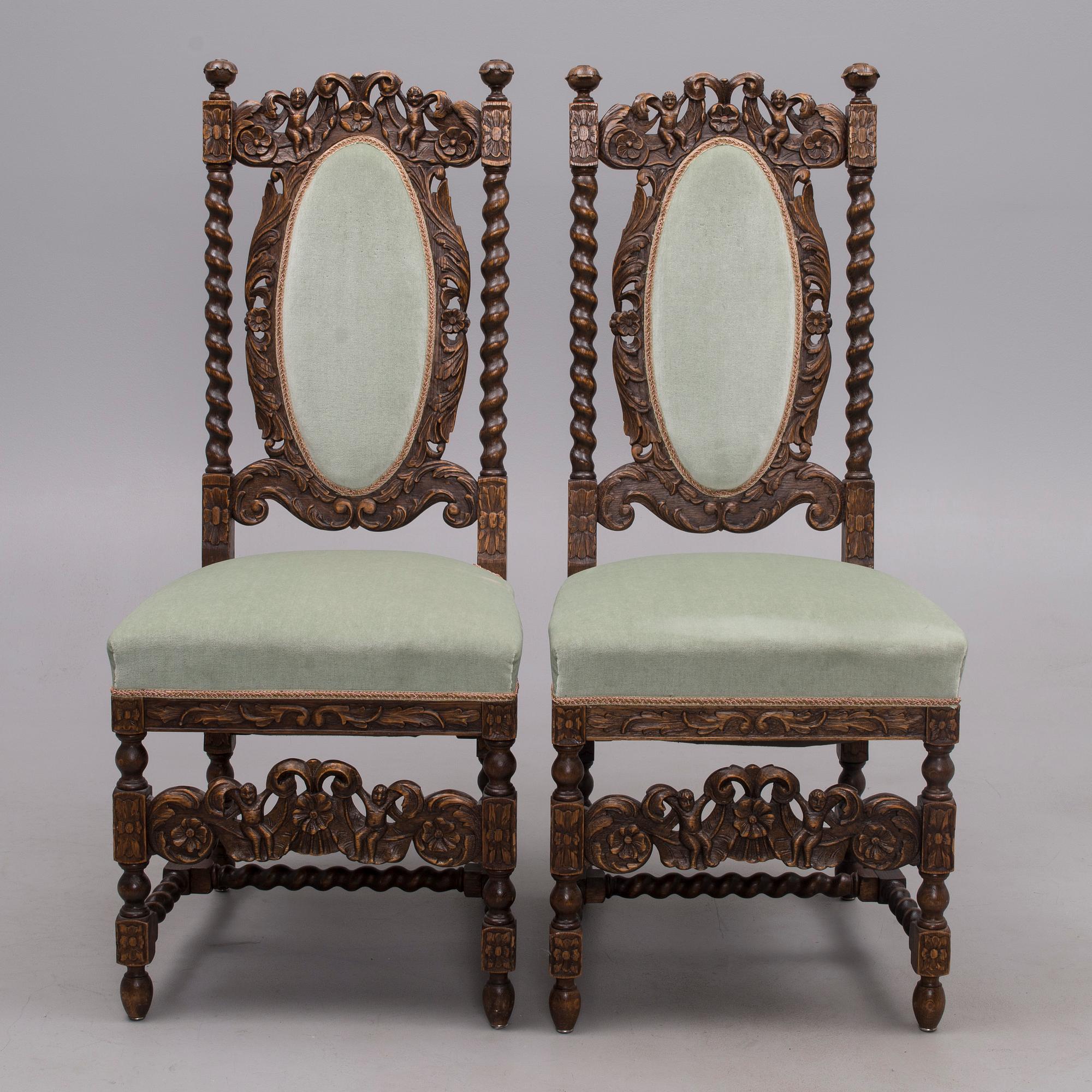 STOLAR, 4 st, barockstil, 1920-tal.