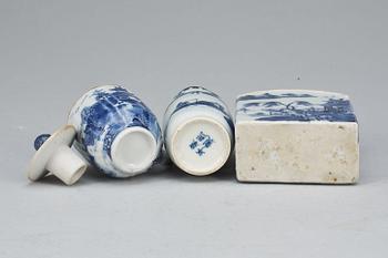 PARTI PORSLIN, 3 delar, 1800-1900-tal.