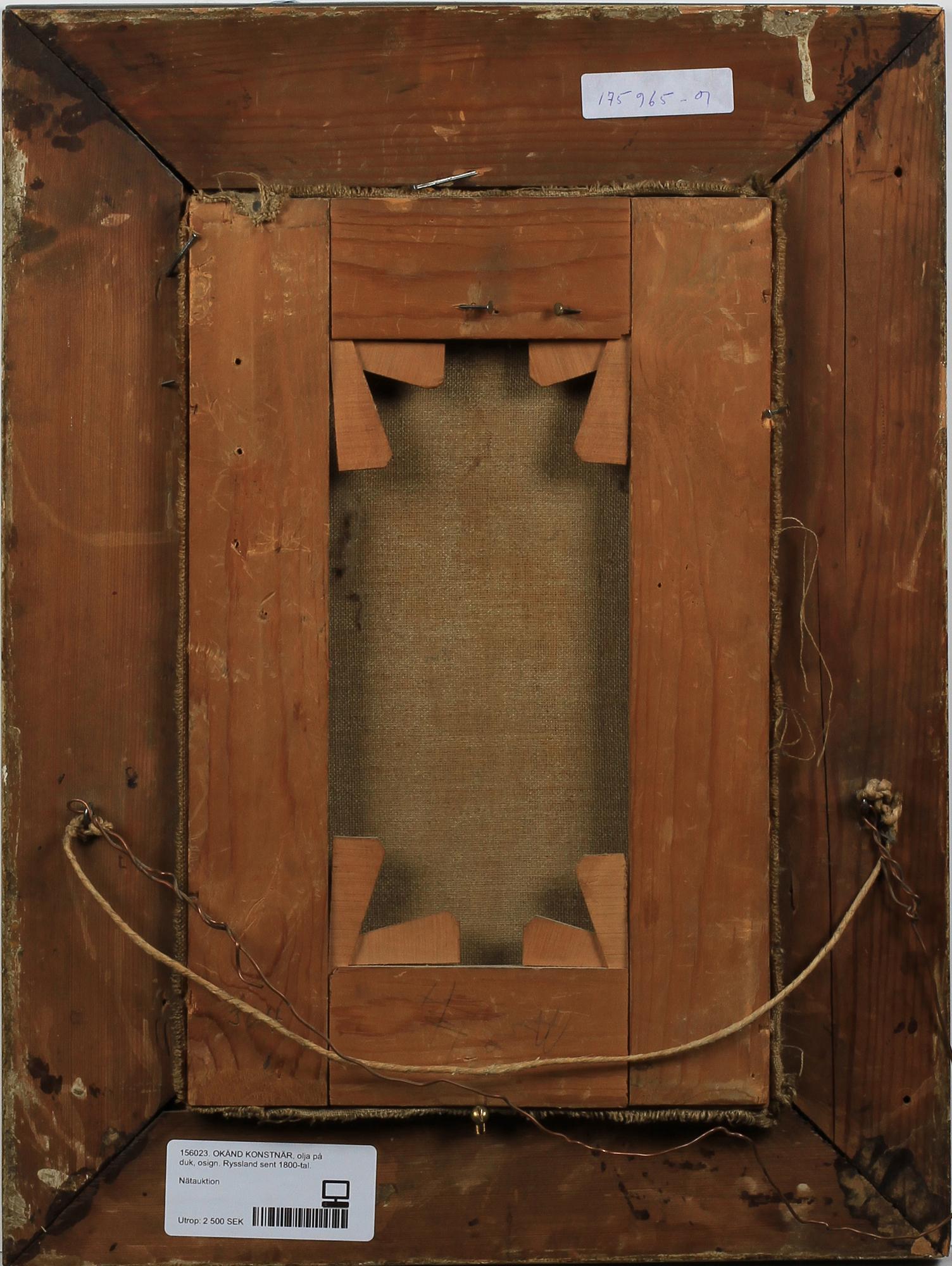 OKÄND KONSTNÄR, olja på duk, osign. Ryssland, sent 1800-tal.