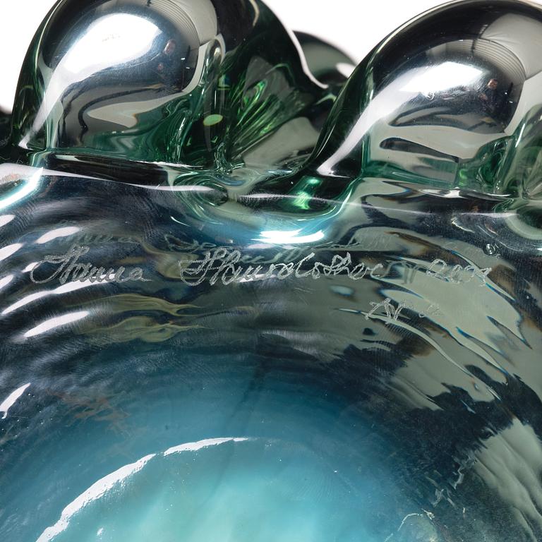 Hanna Hansdotter, a glass sculpture, "Tiffany print", ed. AP 2/2, The Glass Factory, Boda Glasbruk, 2019.