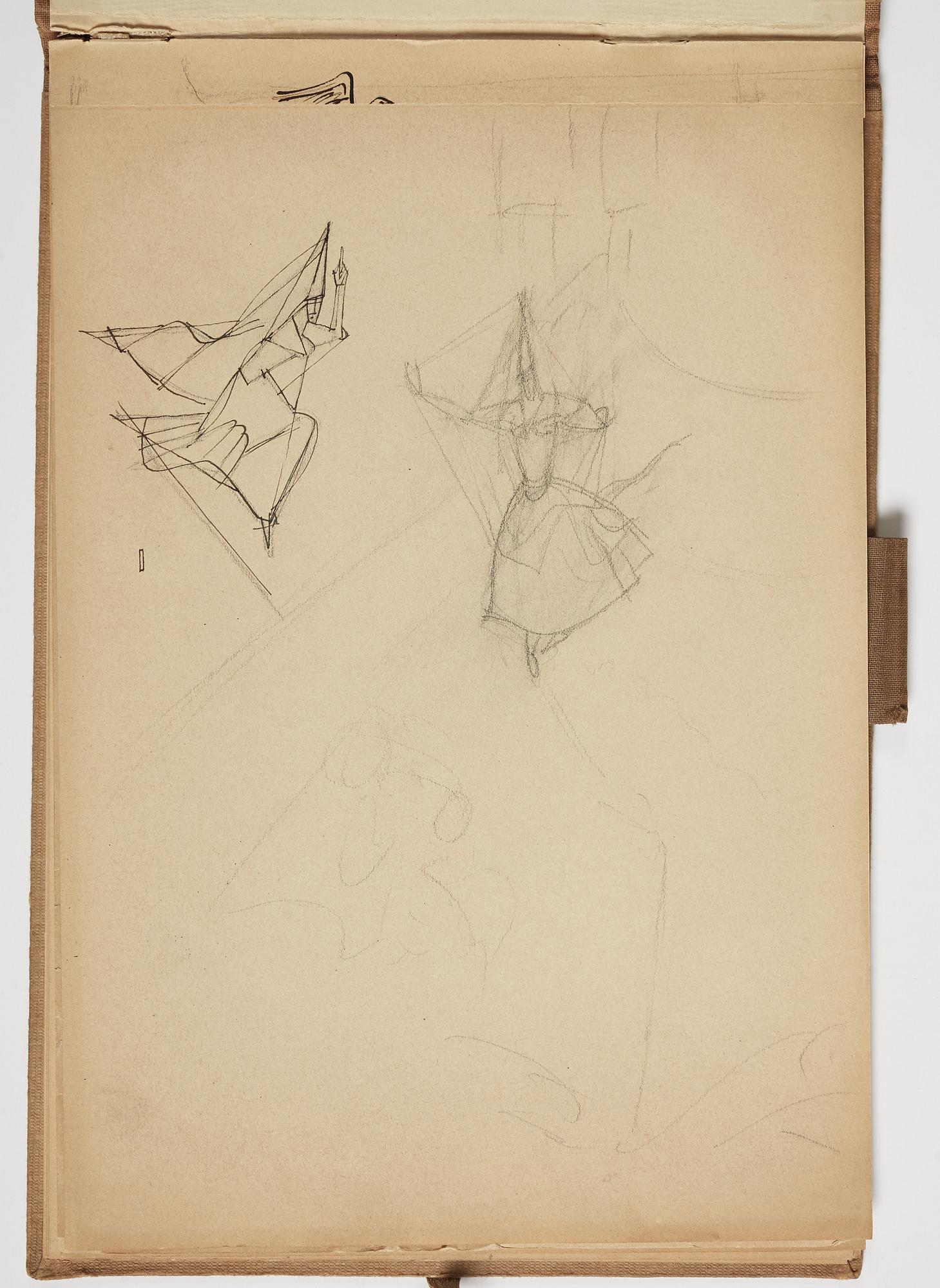 GÖSTA ADRIAN-NILSSON, sketchpad, 1920/30's, by the artist's own hand inscribed GAN with indian ink on the cover.