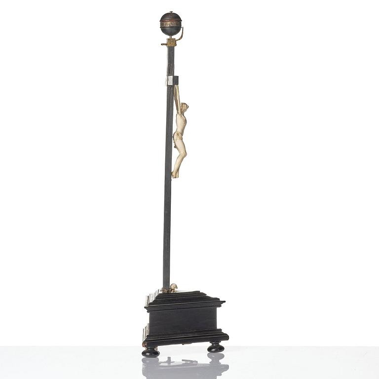 An Augsburg renaissance crucifix clock, the movement presumably by Hans Reinholdt (fl. ca 1630).
