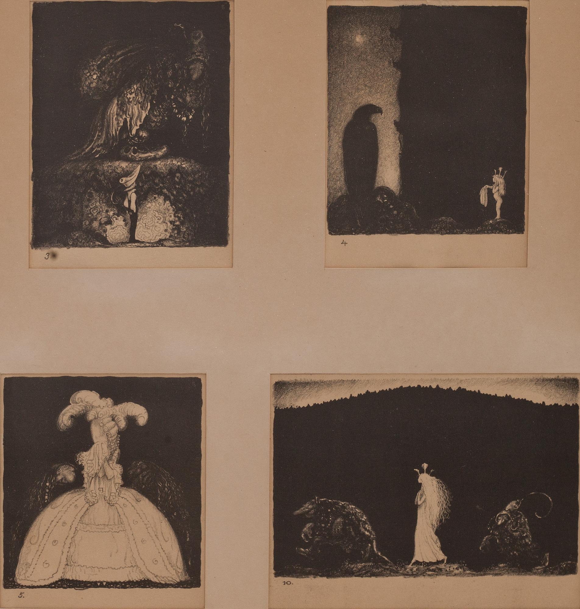 JOHN BAUER, litografier, osignerade.