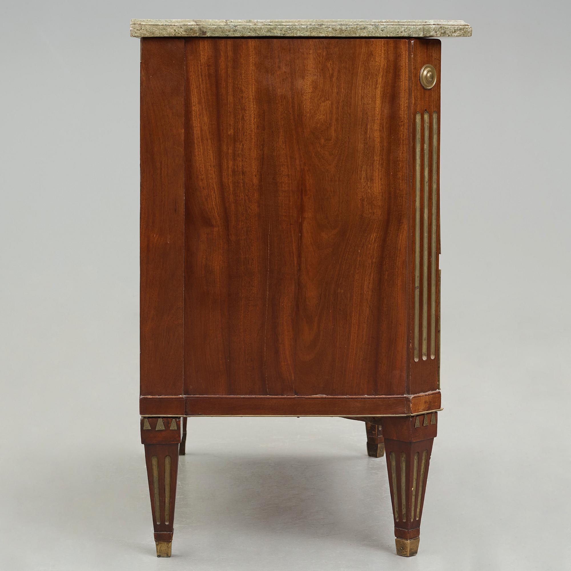 A Gustavian commode by Anders Lundelius 1781 (master in Stockholm 1778-1823).