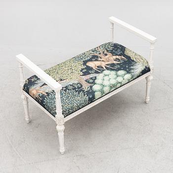 A Gustavian style bench, 20th century.